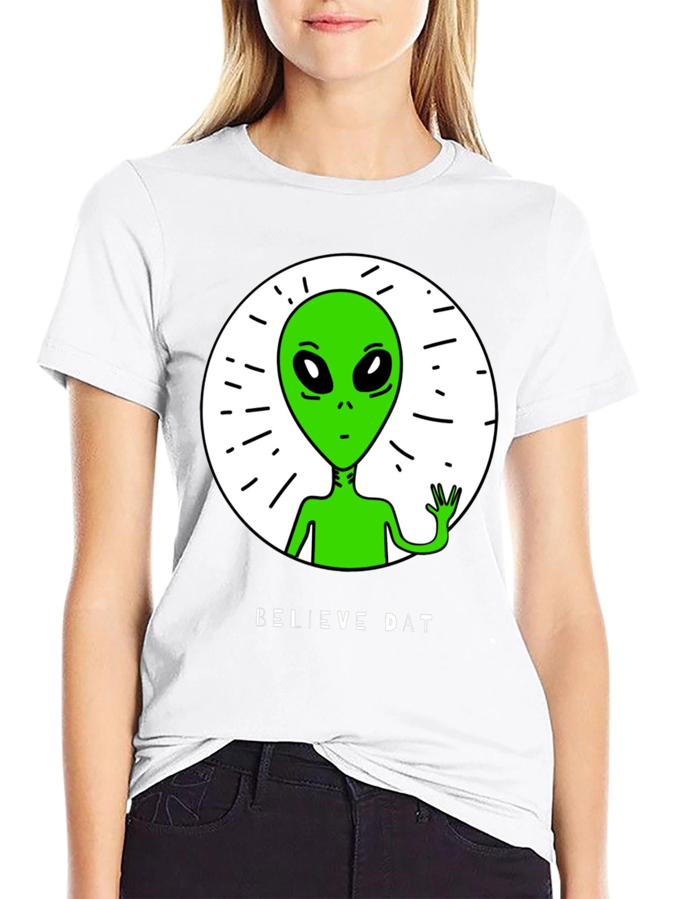 Believe Dat Alien Graphic T-Shirt