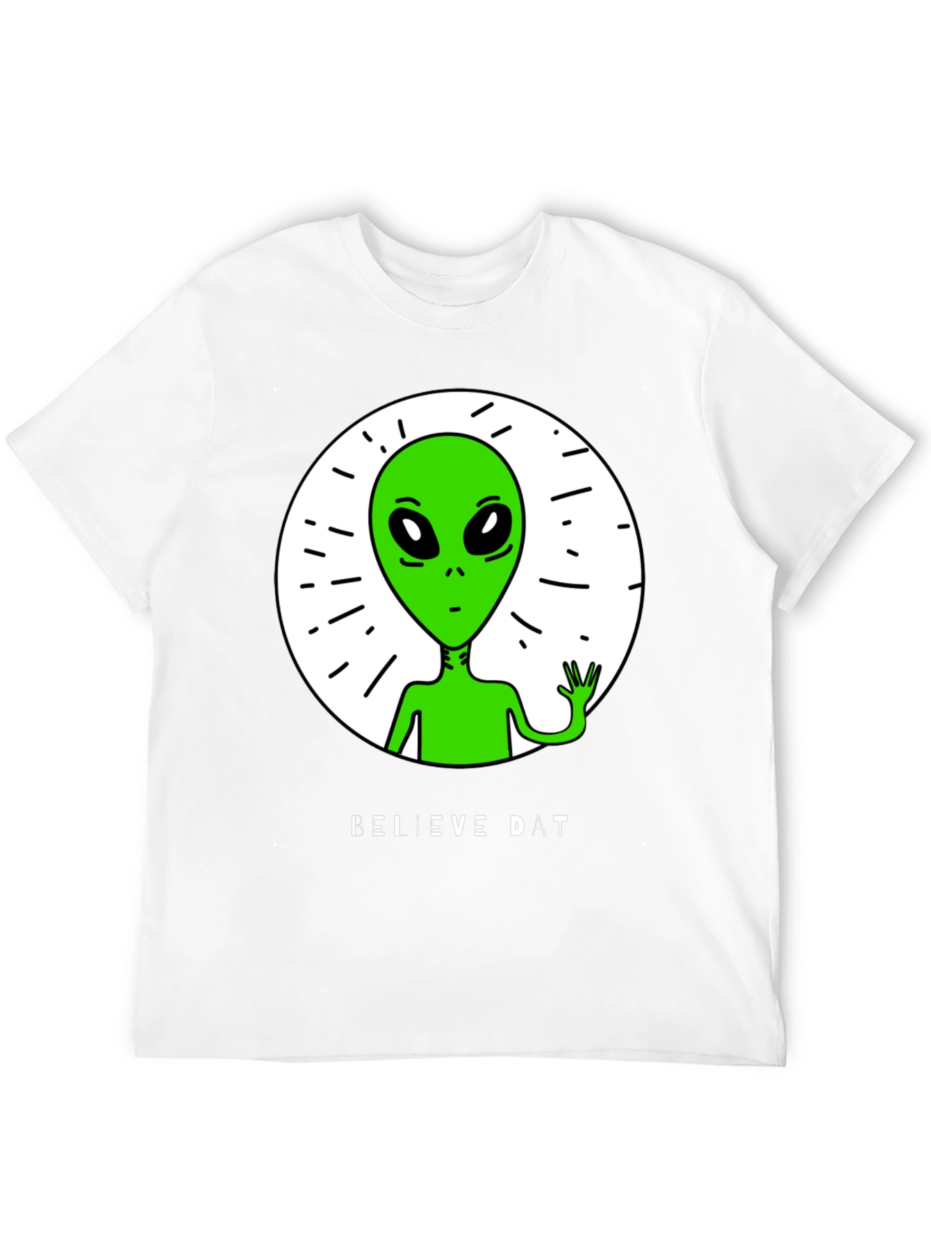 Believe Dat Alien Graphic T-Shirt