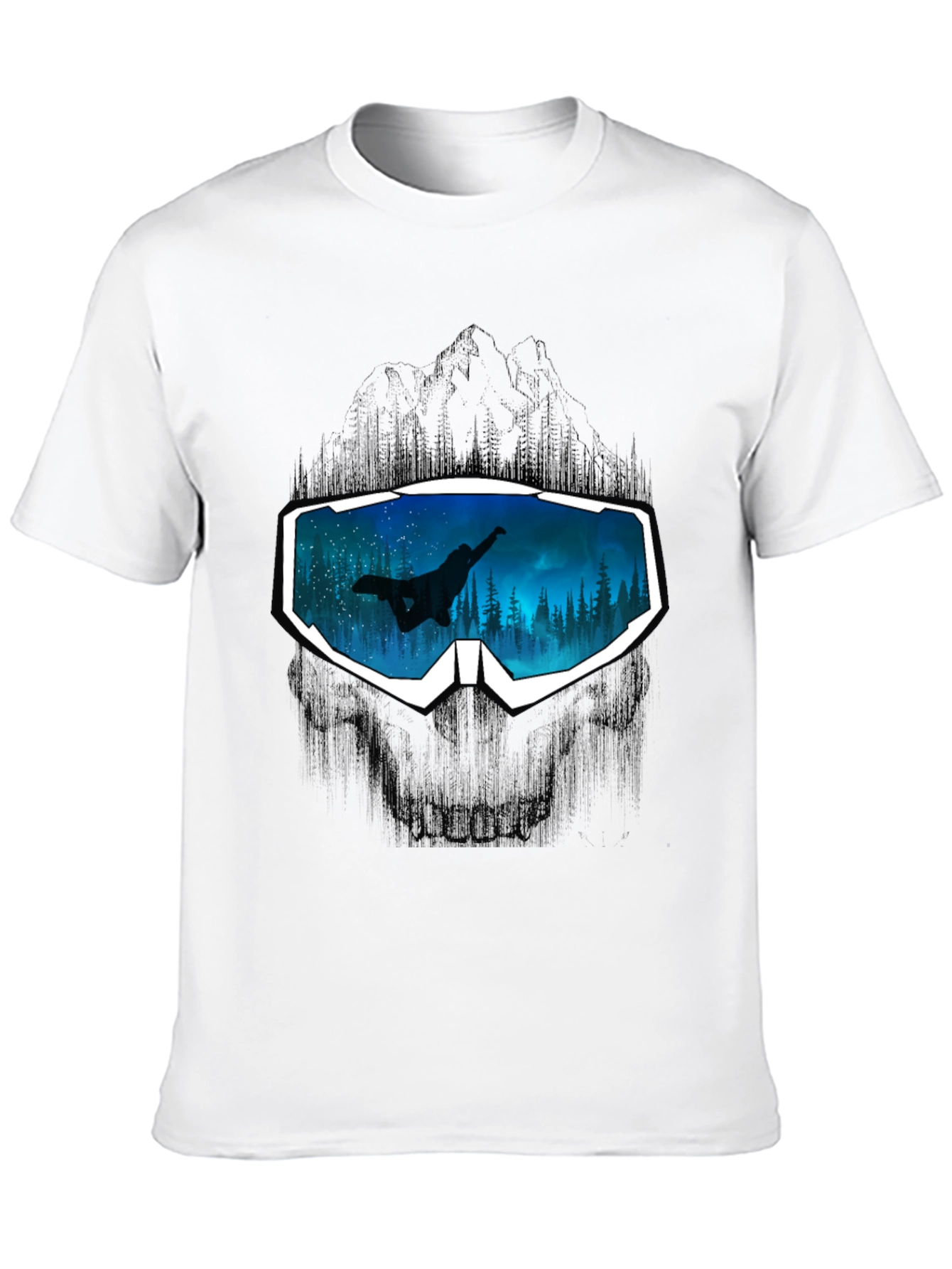 Snowboarder Goggles Graphic Tee - Cool Design