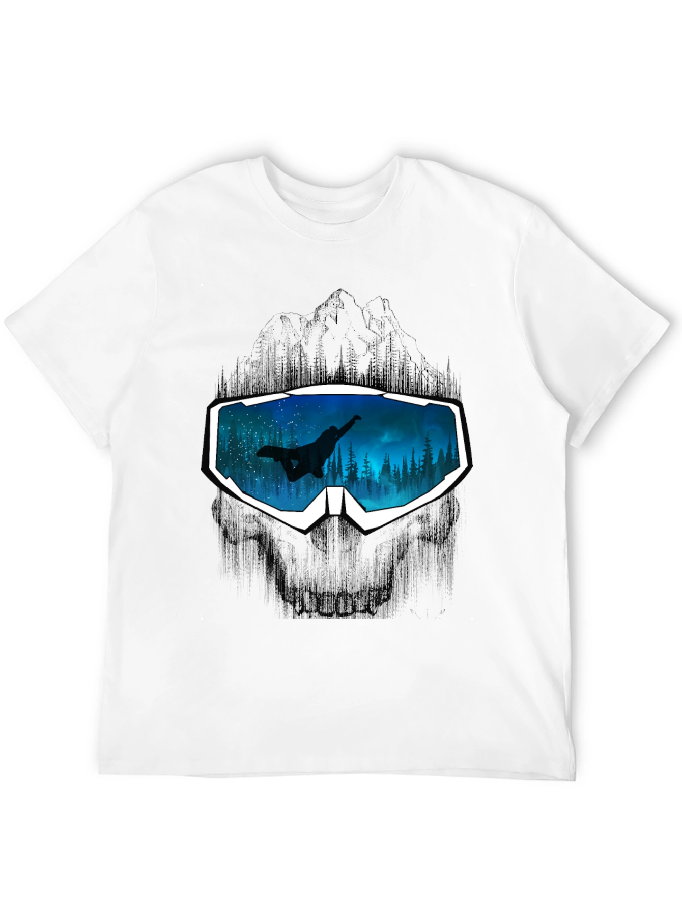 Snowboarder Goggles Graphic Tee - Cool Design
