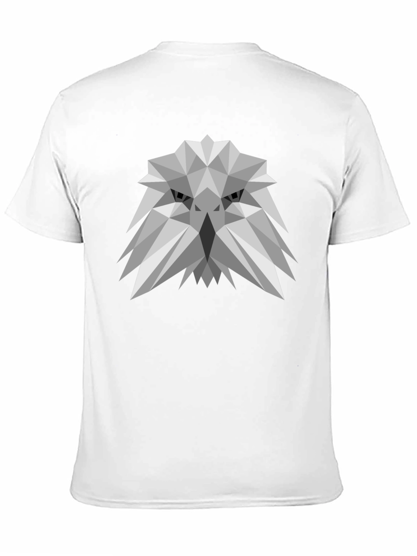 Geometric Eagle Graphic Tee - Modern Mens Black T-Shirt