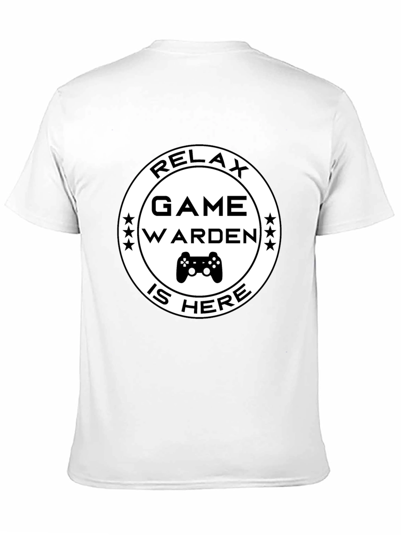 Relax Game Warden Is Here Black T-Shirt