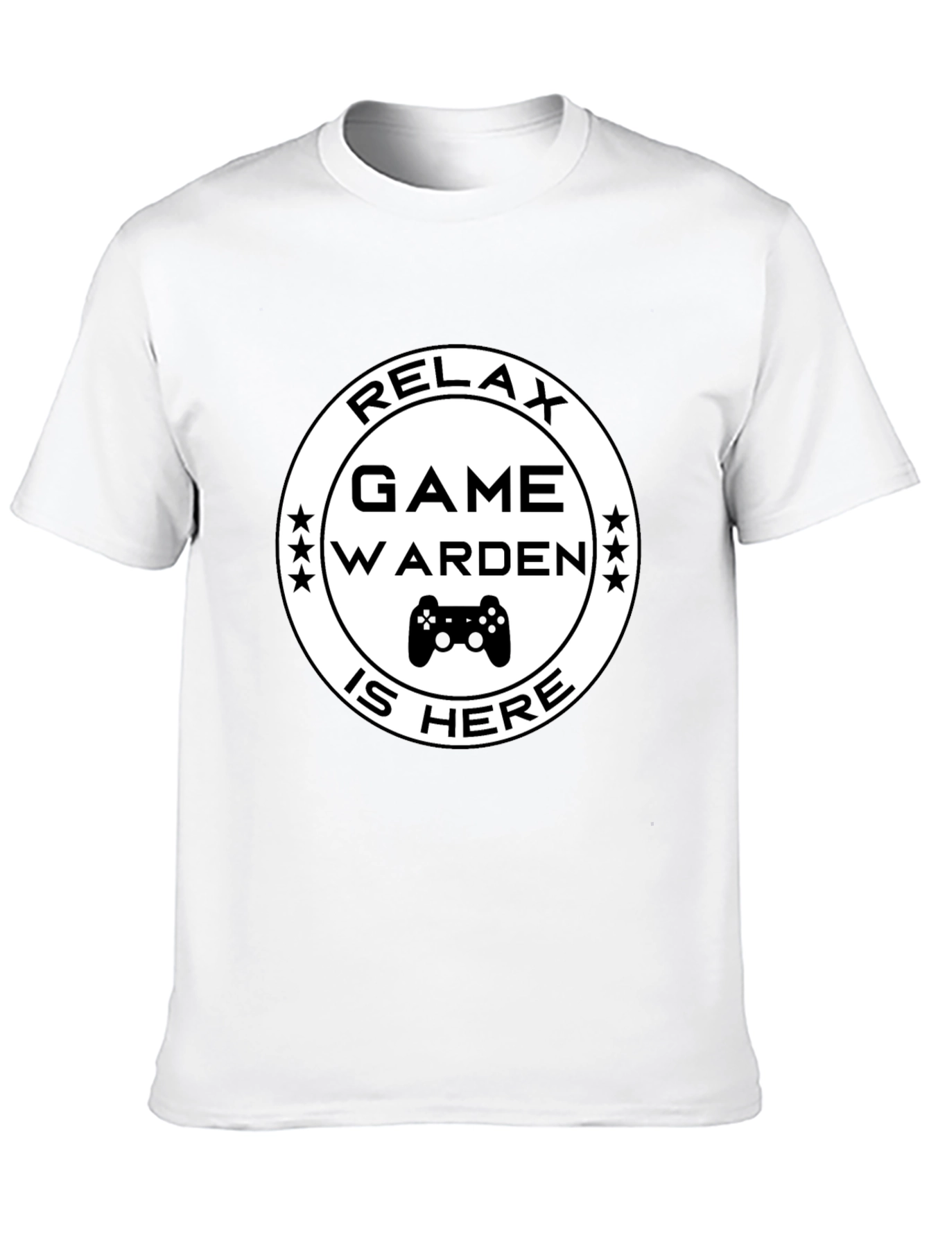Relax Game Warden Is Here Black T-Shirt