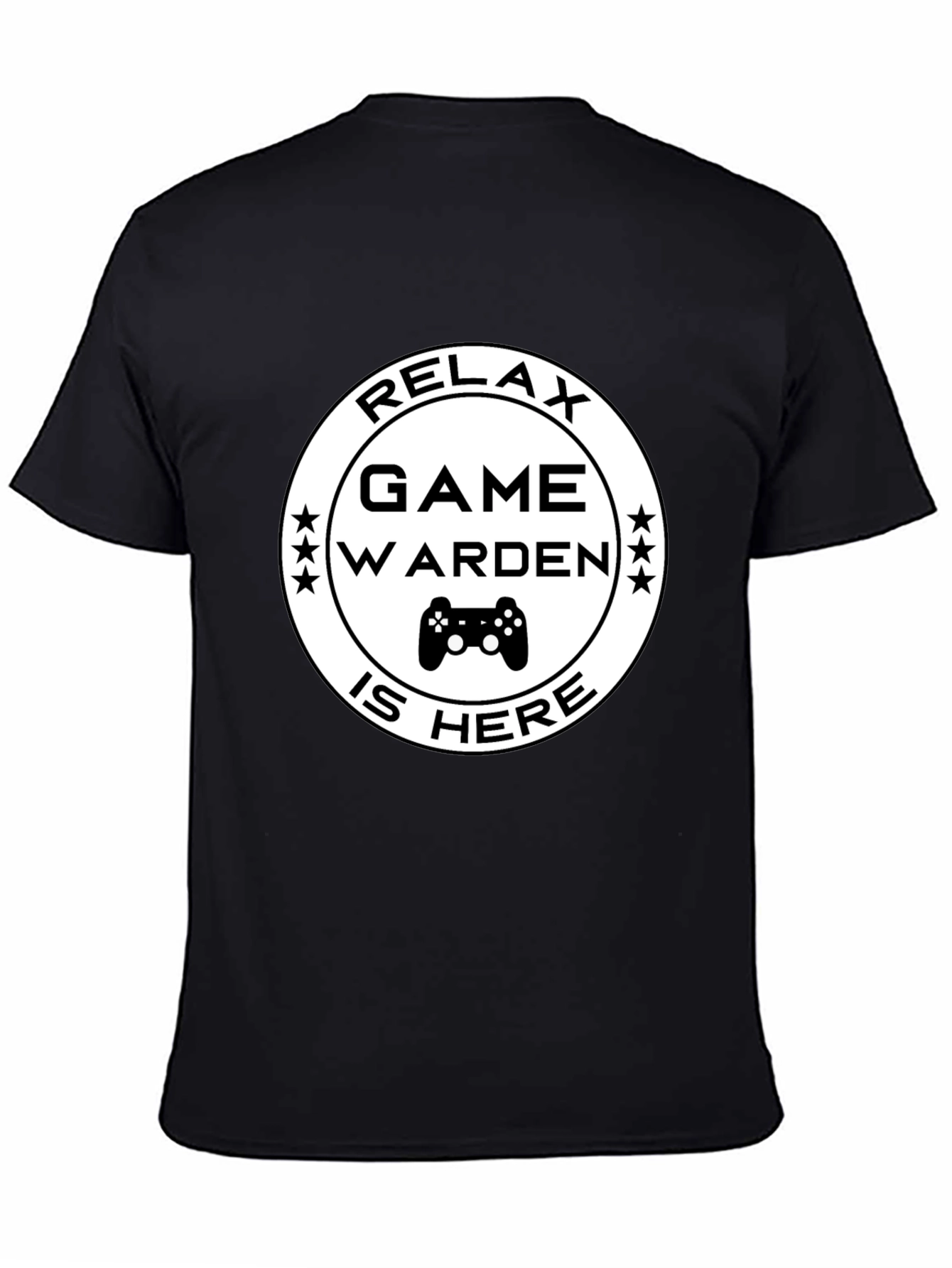 Relax Game Warden Is Here Black T-Shirt
