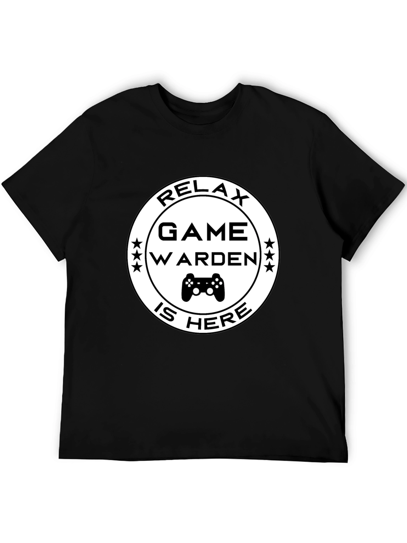 Relax Game Warden Is Here Black T-Shirt