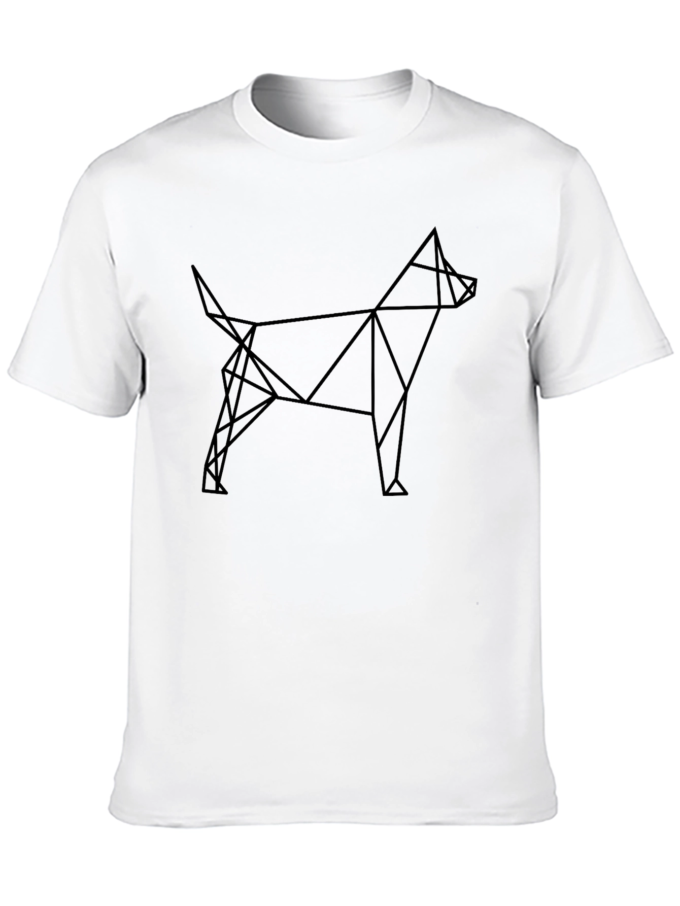 Geometric Dog T-Shirt - Modern Canine Design
