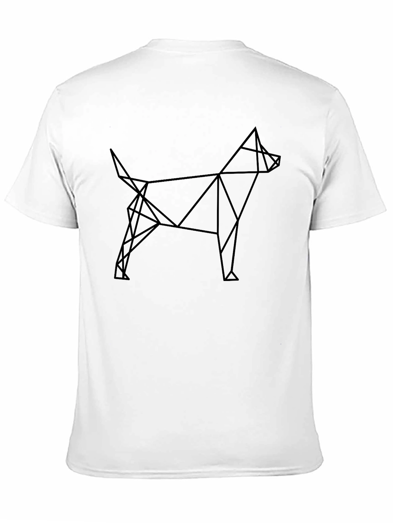 Geometric Dog T-Shirt - Modern Canine Design