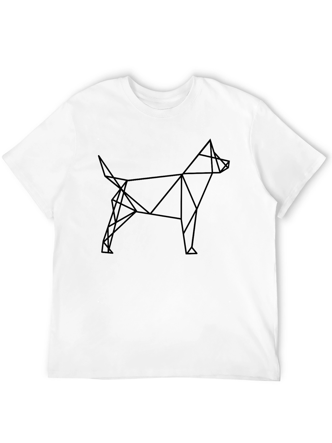 Geometric Dog T-Shirt - Modern Canine Design
