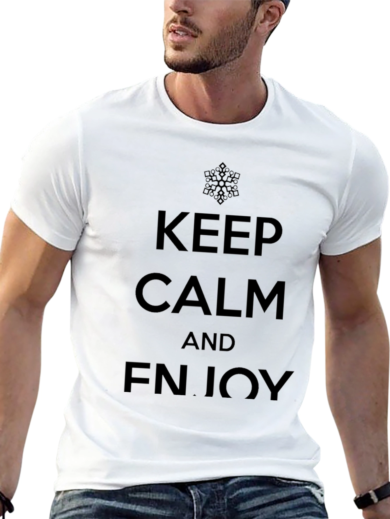 Keep Calm And Enjoy Black T-Shirt