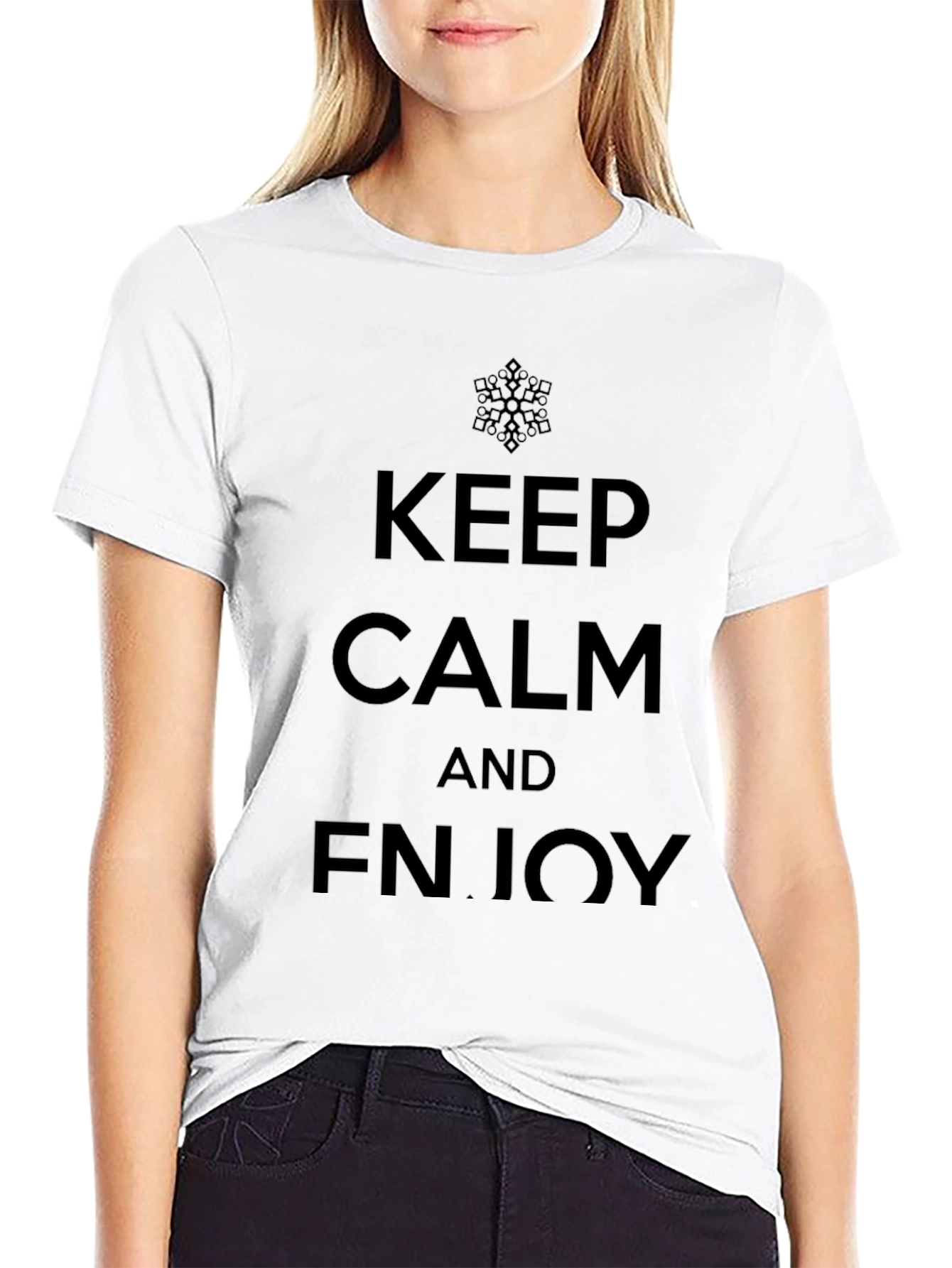 Keep Calm And Enjoy Black T-Shirt