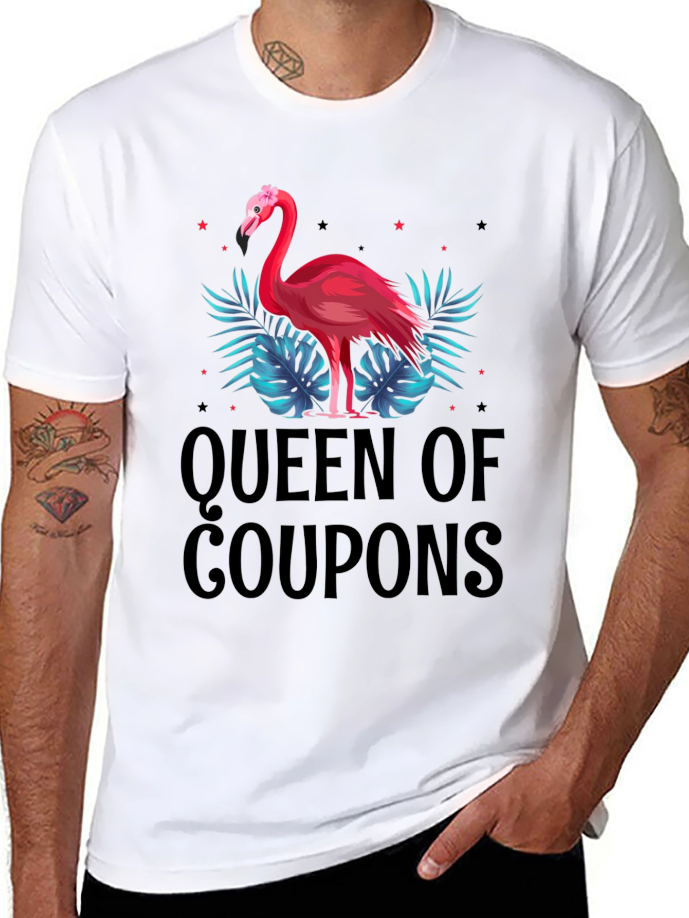 Queen of Coupons Flamingo Graphic Tee
