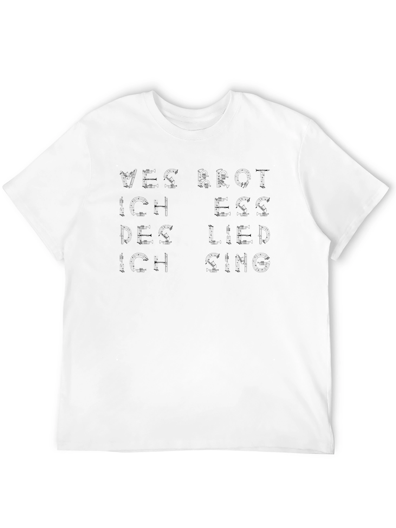 Mens Black Graphic T-Shirt - German Quote Tee