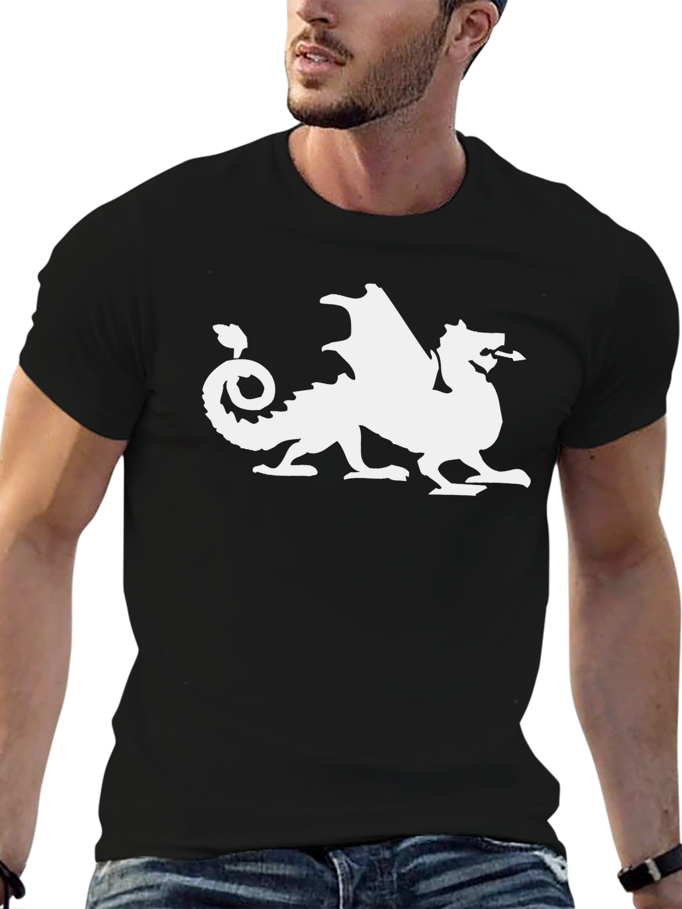 Welsh Dragon Graphic Tee - Black