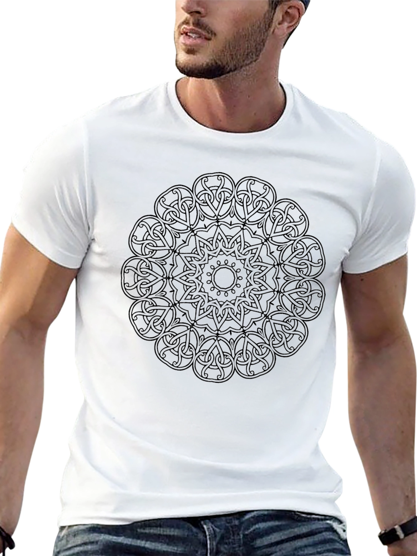 Celtic Knot Mandala Black T-Shirt - Stylish Graphic Tee