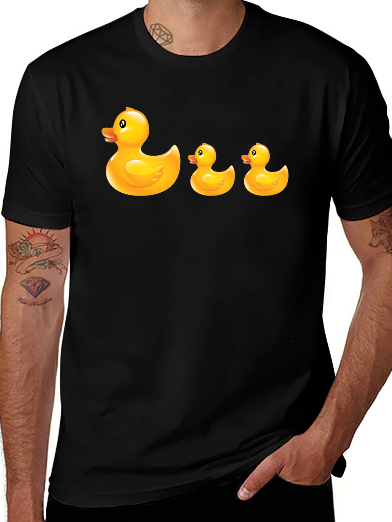Rubber Duck T-Shirt - Quirky Black Cotton Tee