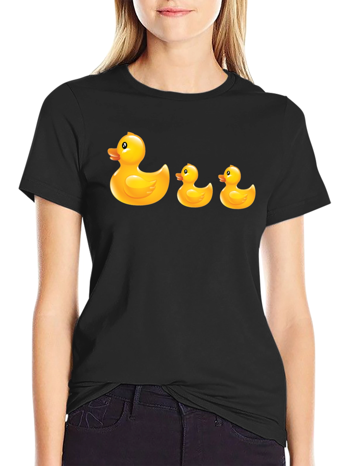 Rubber Duck T-Shirt - Quirky Black Cotton Tee