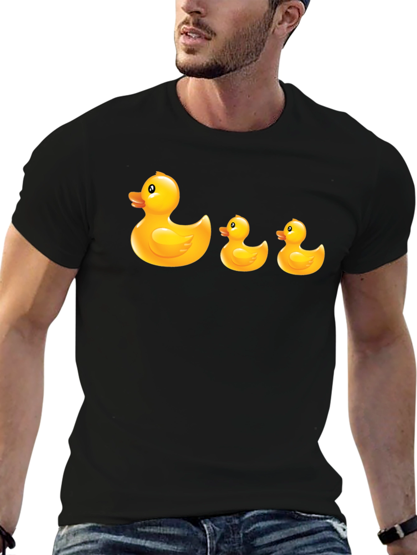 Rubber Duck T-Shirt - Quirky Black Cotton Tee