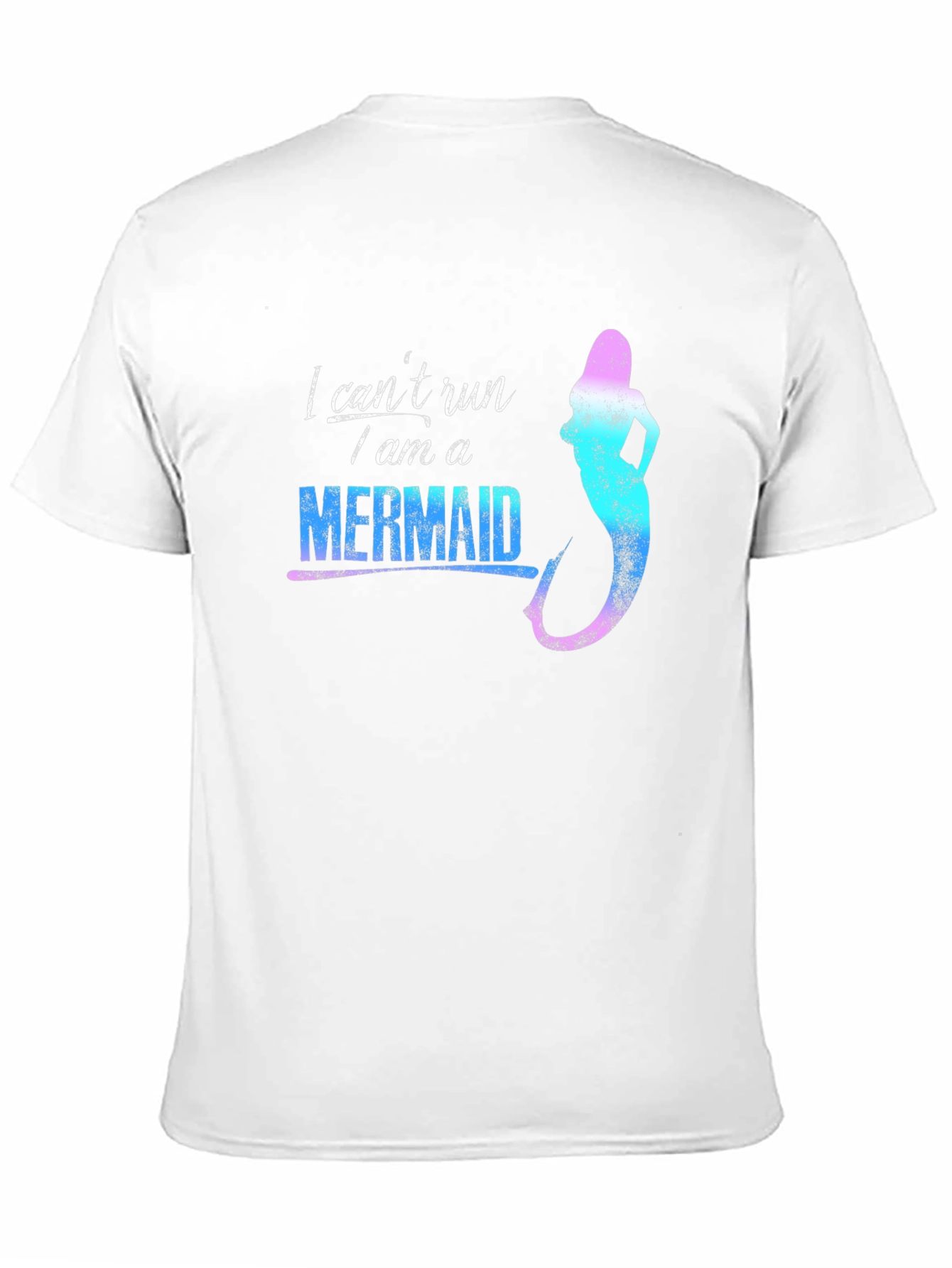 Mermaid Graphic Tee - I Cant Run Novelty T-Shirt