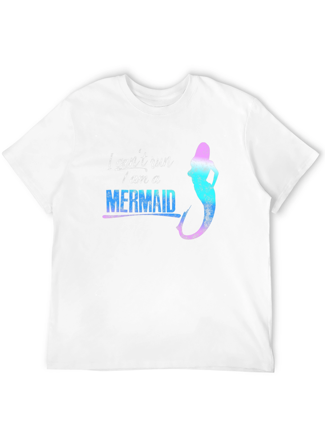 Mermaid Graphic Tee - I Cant Run Novelty T-Shirt