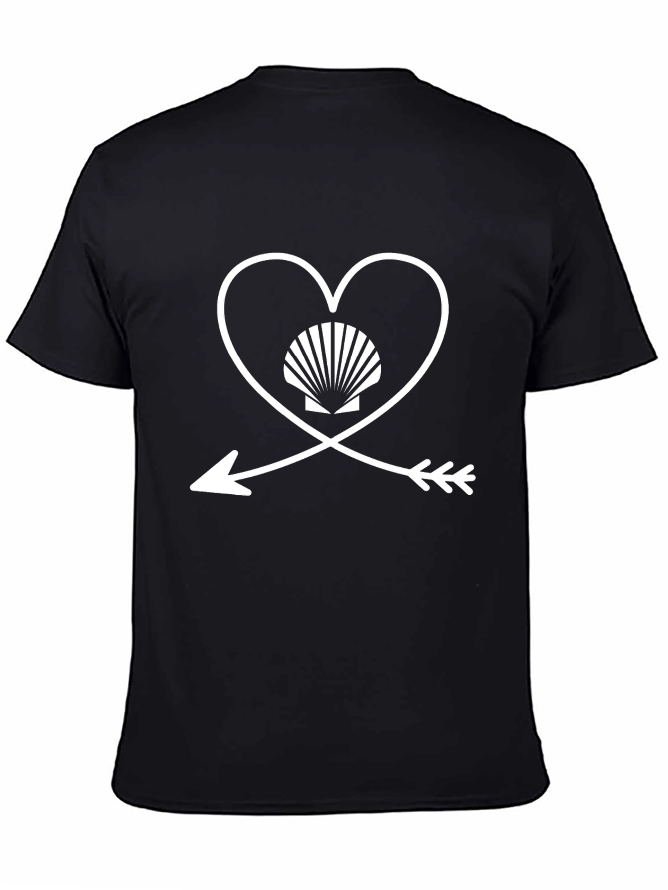 Heart & Arrow Clam Shell Graphic Tee - Unisex