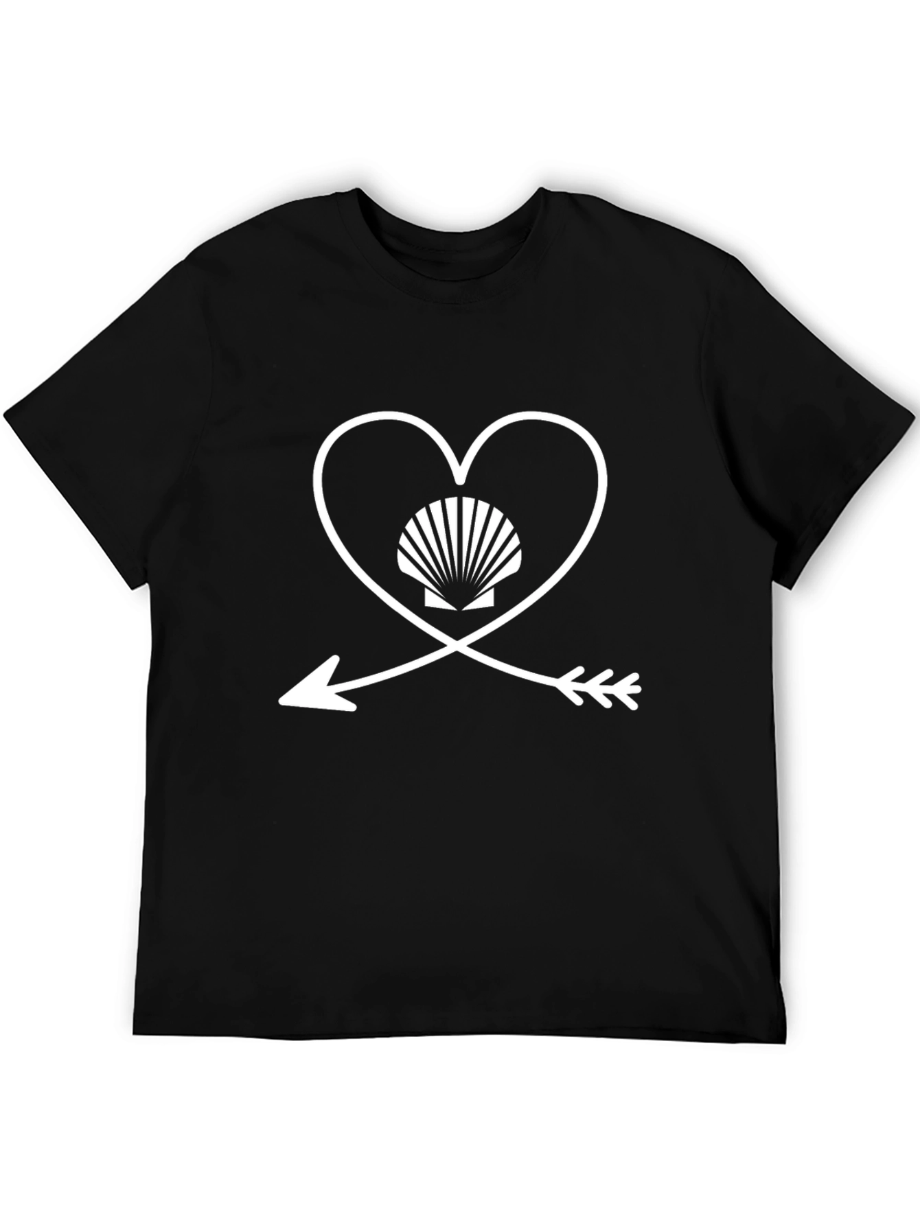 Heart & Arrow Clam Shell Graphic Tee - Unisex