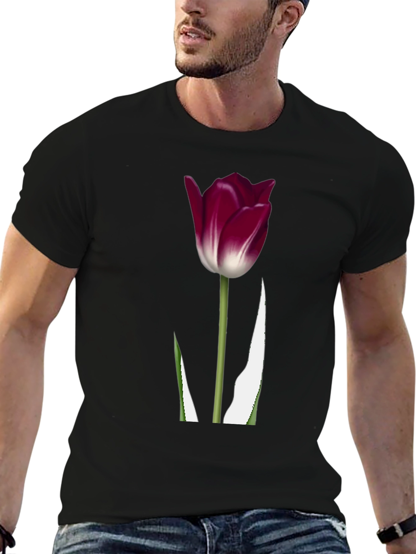 Tulip Graphic Tee - Stylish Floral Design