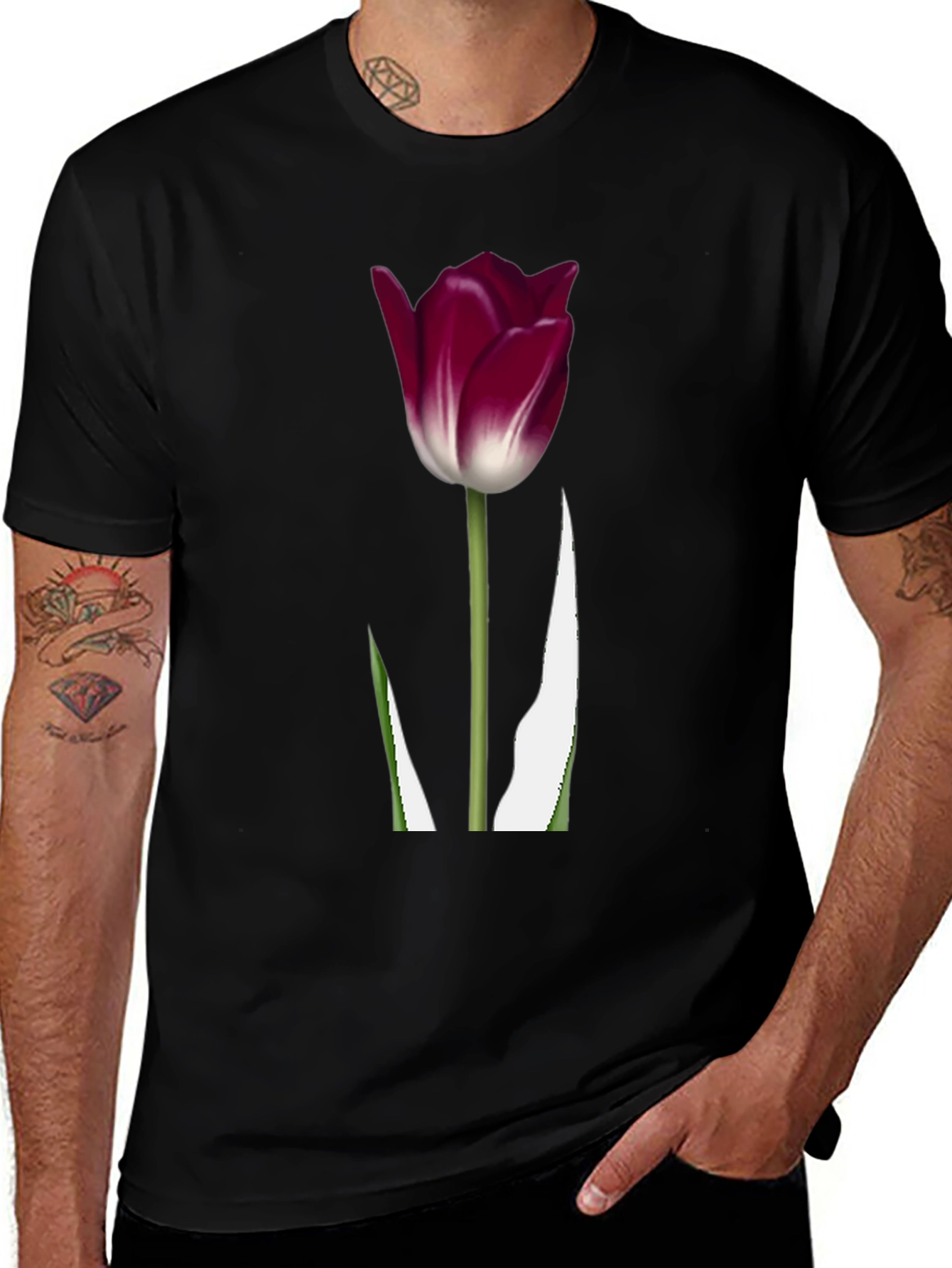 Tulip Graphic Tee - Stylish Floral Design