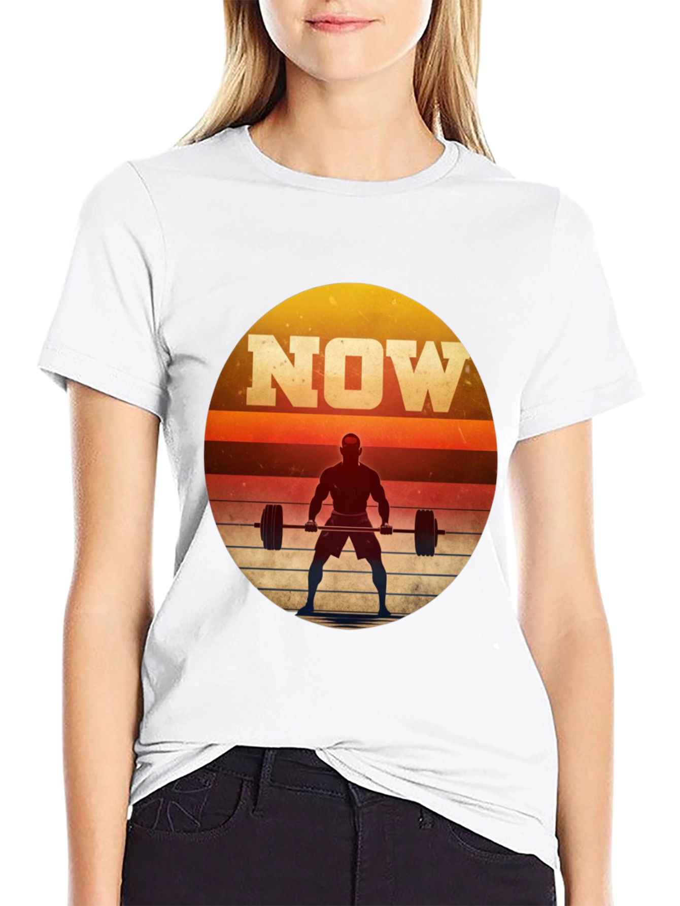 NOW Weightlifting Graphic T-Shirt - Motivational Fitness Tee