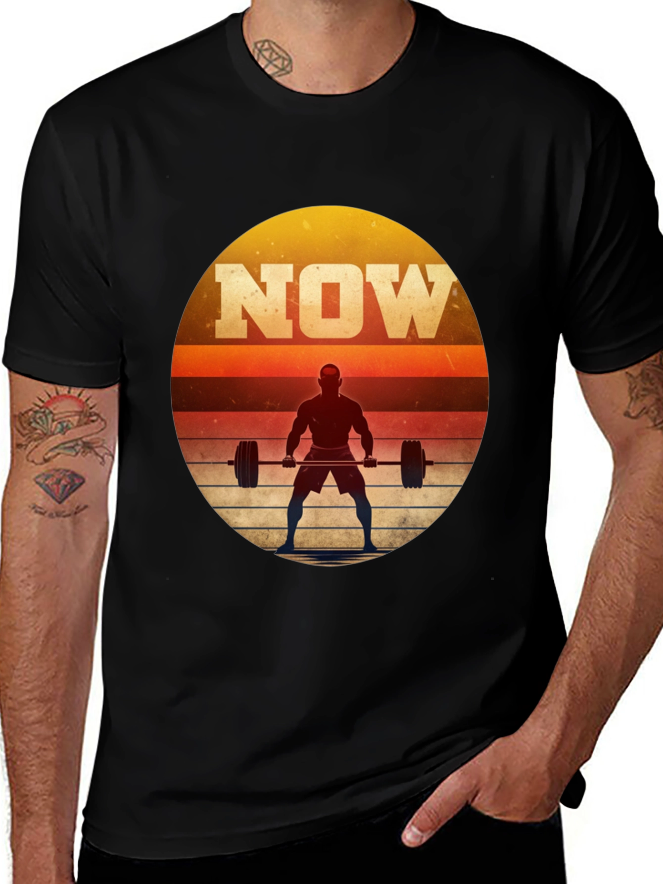 NOW Weightlifting Graphic T-Shirt - Motivational Fitness Tee