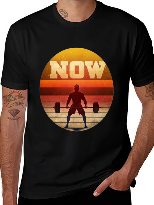 NOW Weightlifting Graphic T-Shirt - Motivational Fitness Tee
