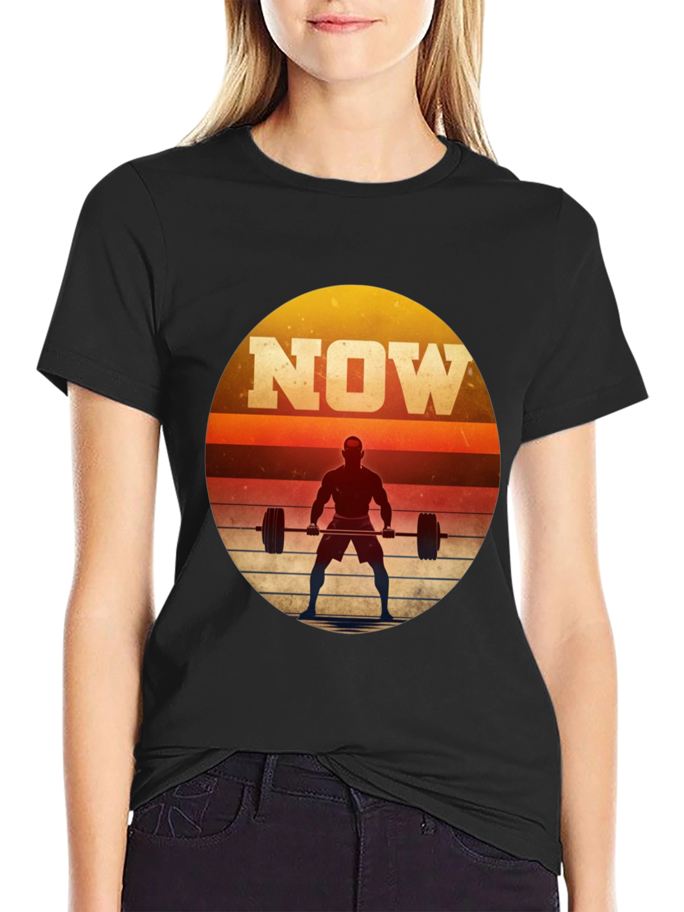 NOW Weightlifting Graphic T-Shirt - Motivational Fitness Tee