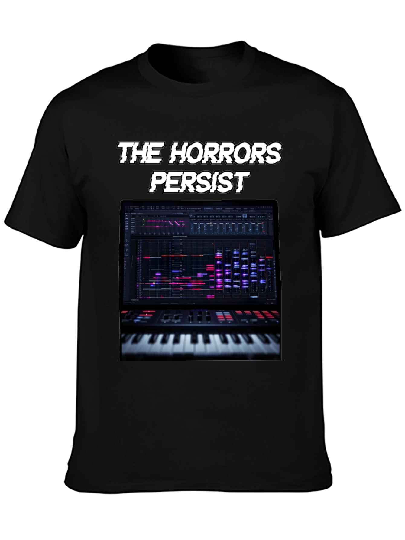 The Horrors Persist Keyboard T-Shirt
