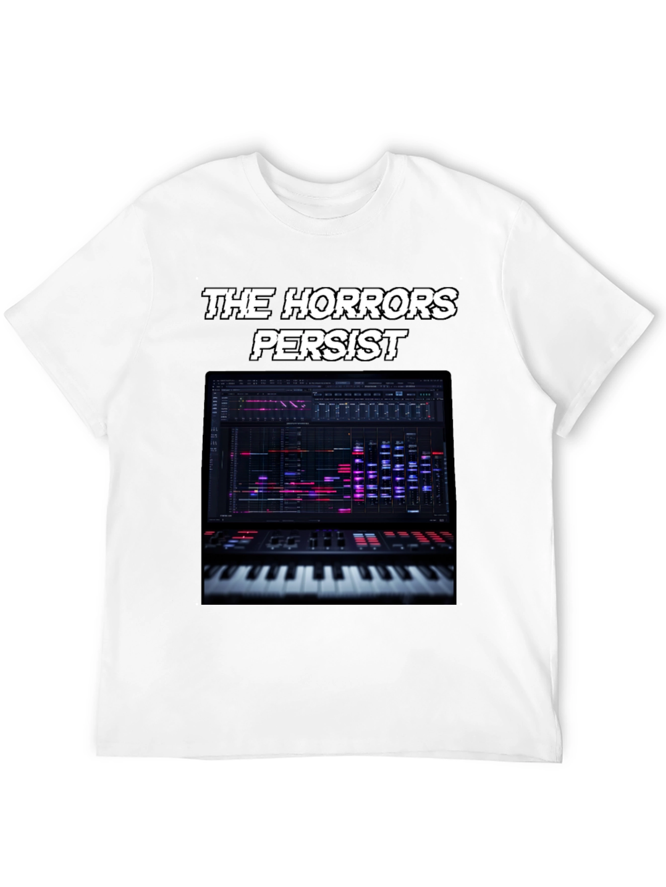 The Horrors Persist Keyboard T-Shirt