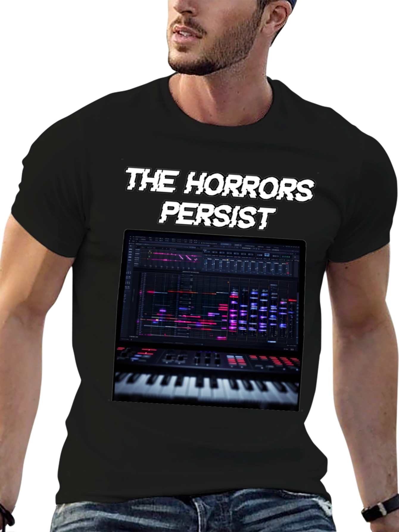 The Horrors Persist Keyboard T-Shirt