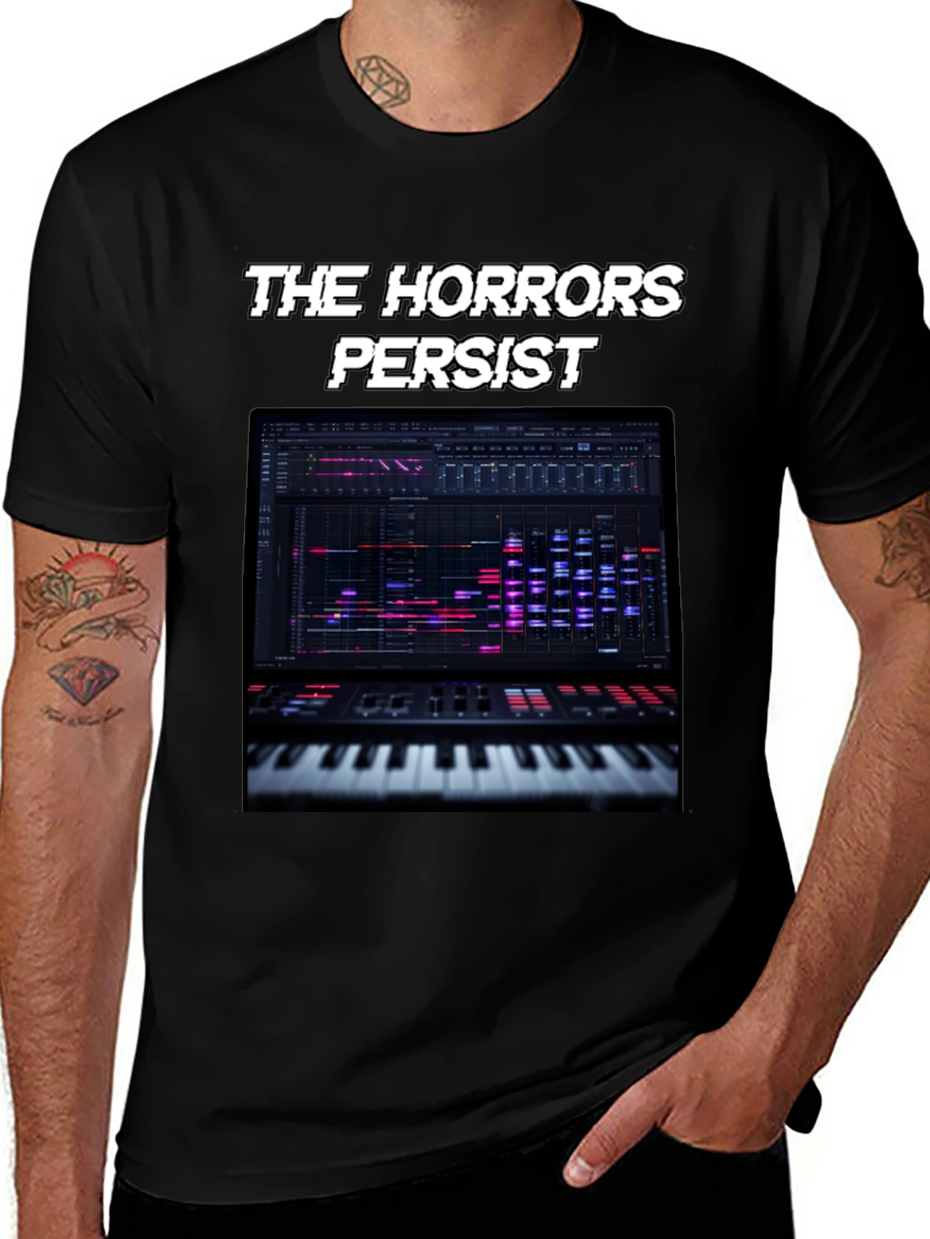 The Horrors Persist Keyboard T-Shirt
