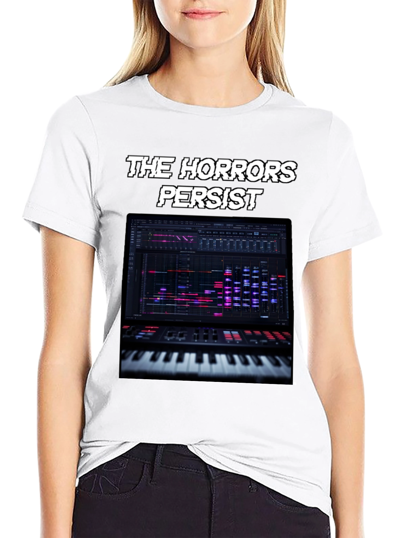 The Horrors Persist Keyboard T-Shirt