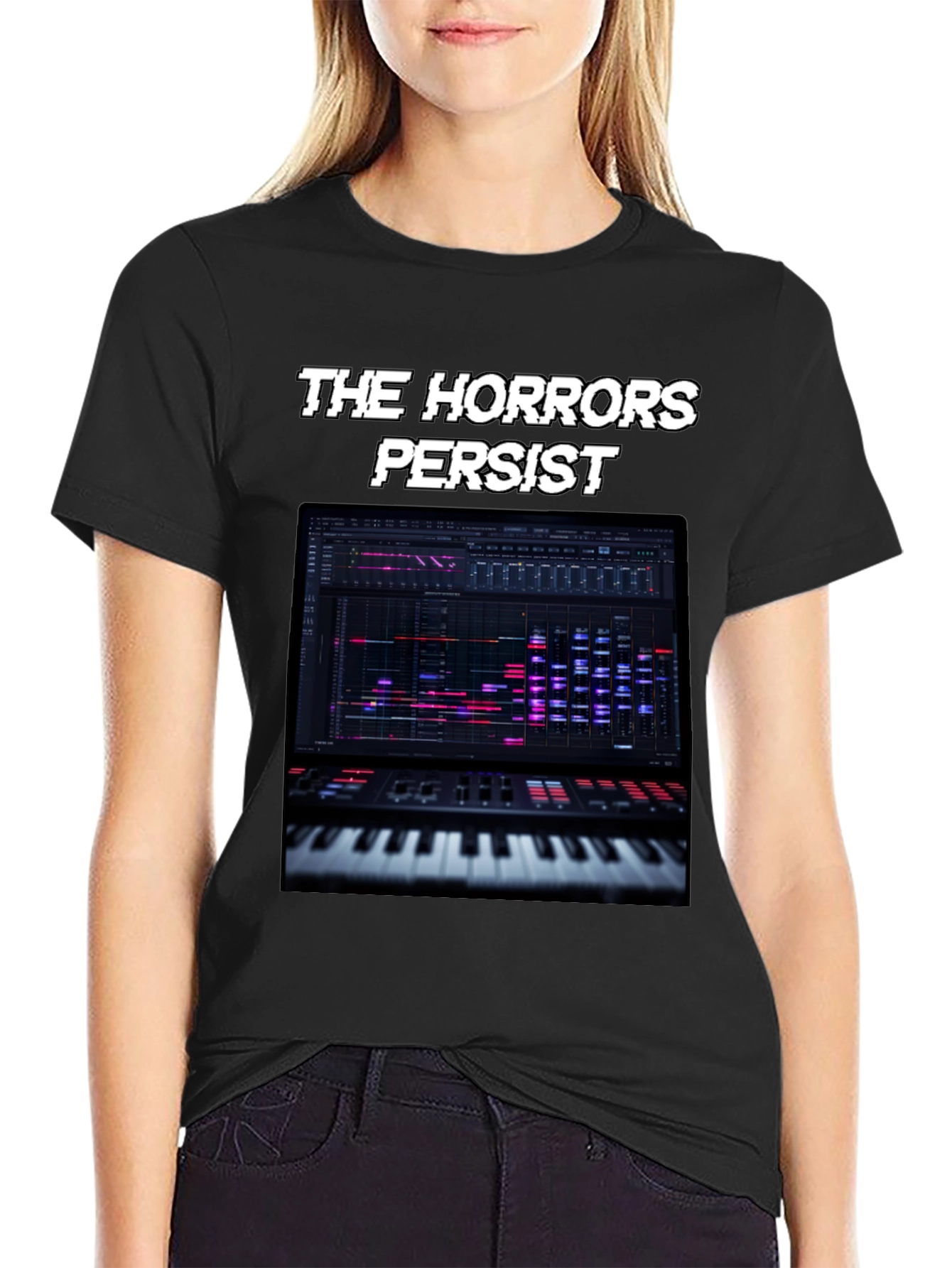 The Horrors Persist Keyboard T-Shirt