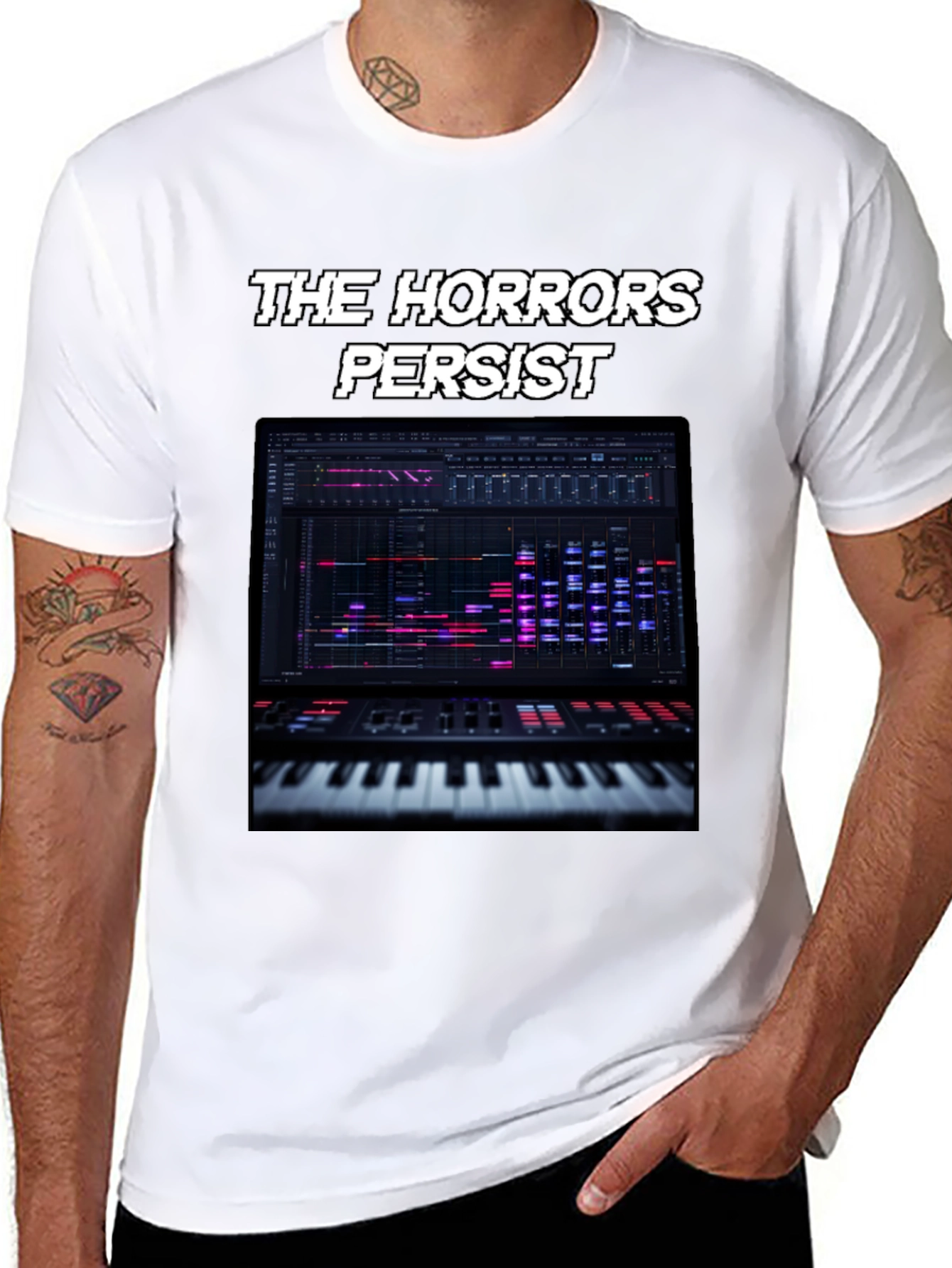 The Horrors Persist Keyboard T-Shirt