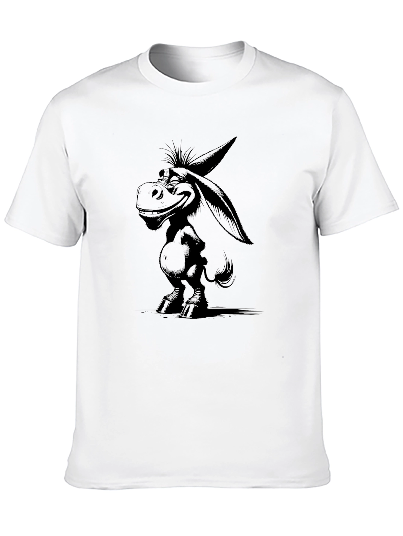 Cartoon Donkey Graphic T-Shirt