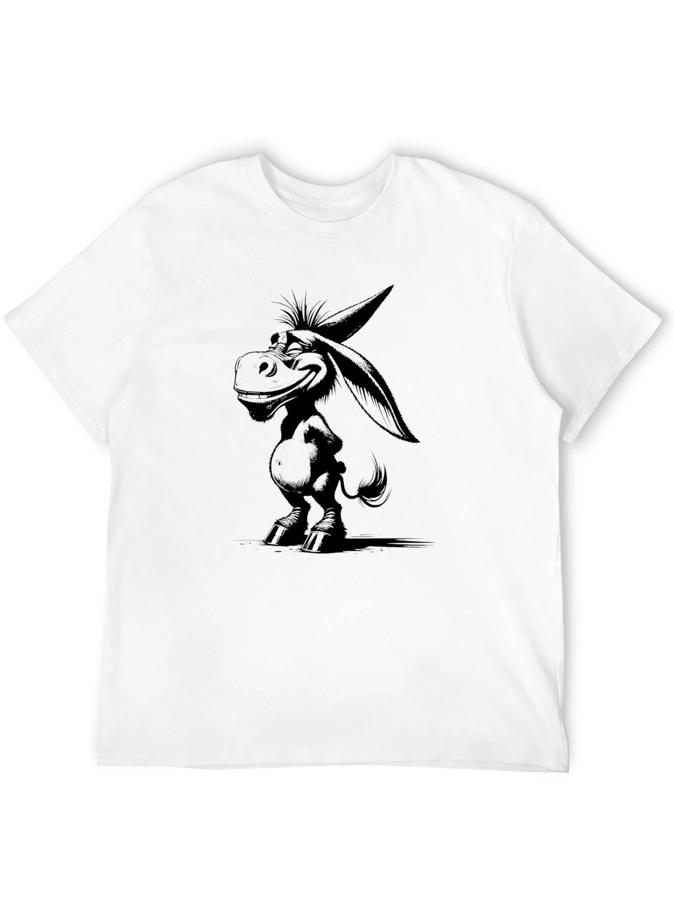 Cartoon Donkey Graphic T-Shirt