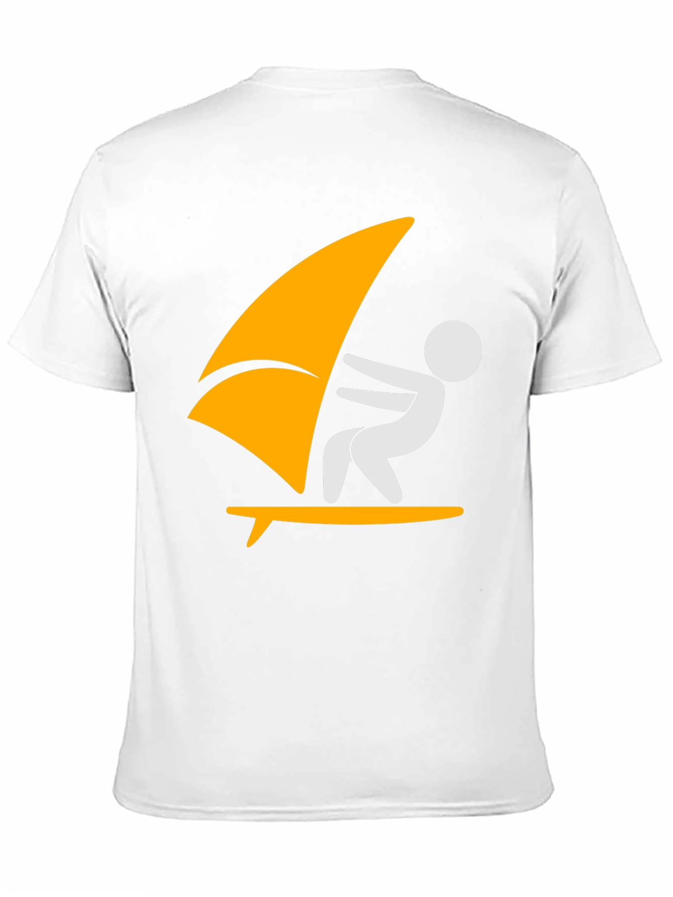 Windsurfing Graphic Tee - Black Cotton T-Shirt