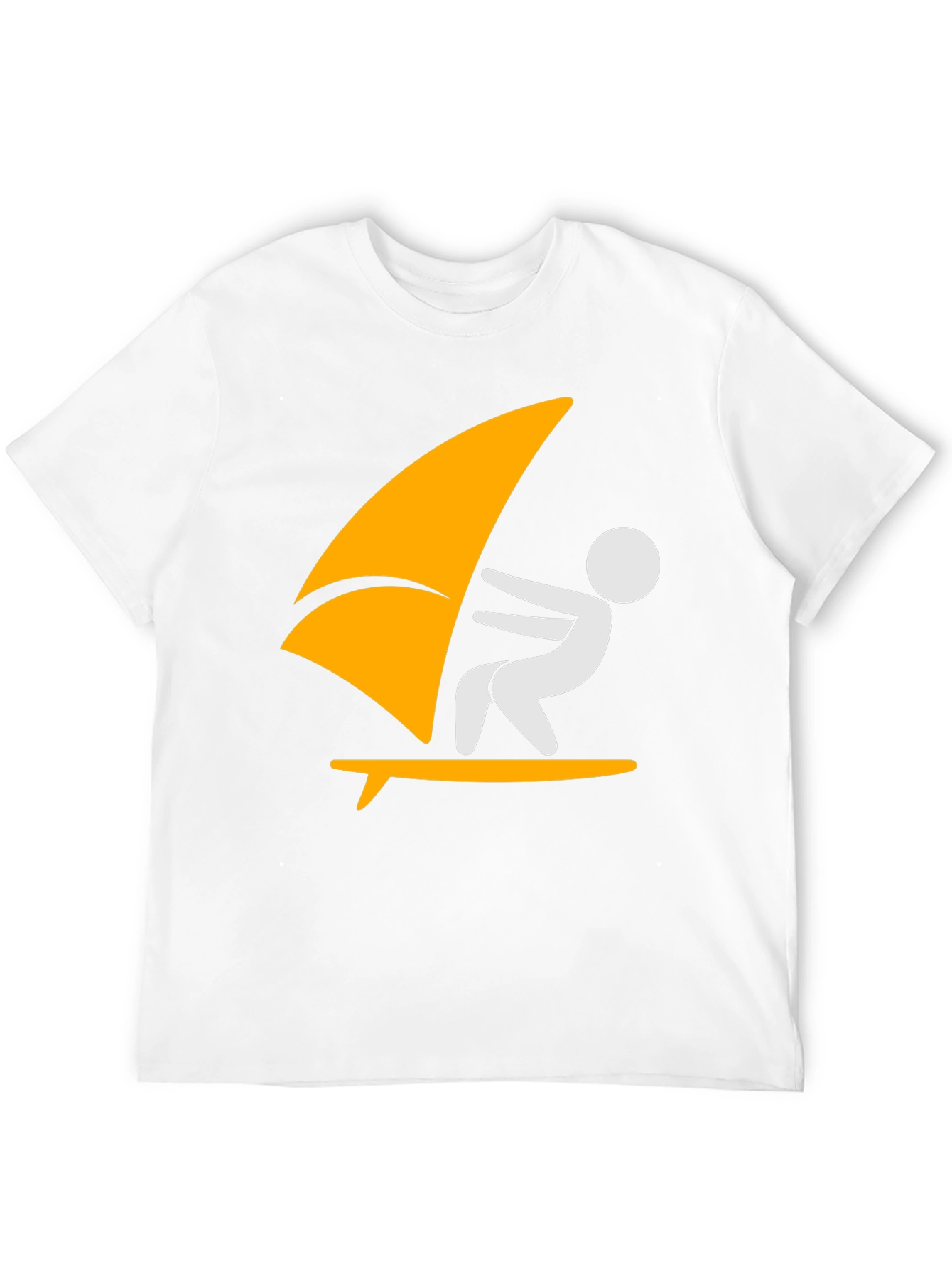 Windsurfing Graphic Tee - Black Cotton T-Shirt