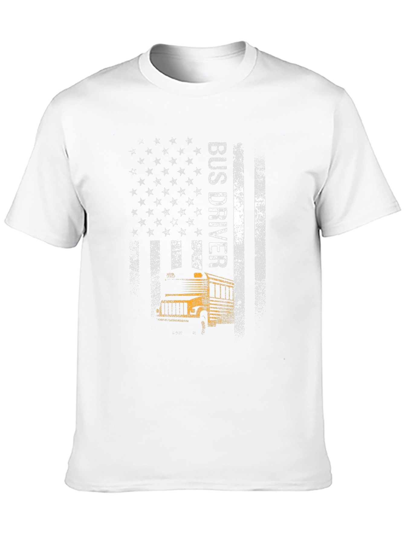 Bus Driver American Flag T-Shirt