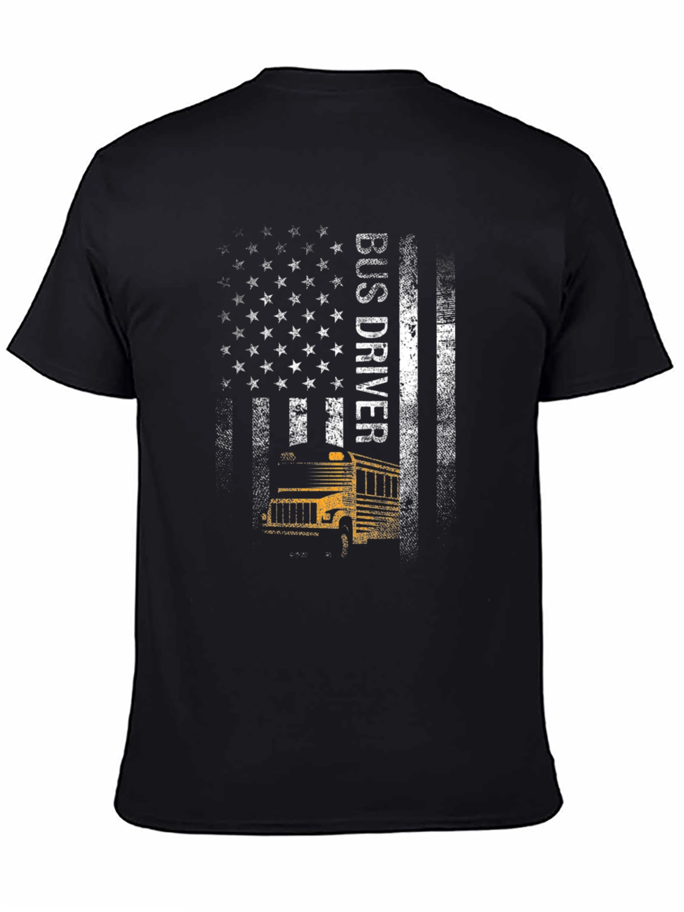 Bus Driver American Flag T-Shirt