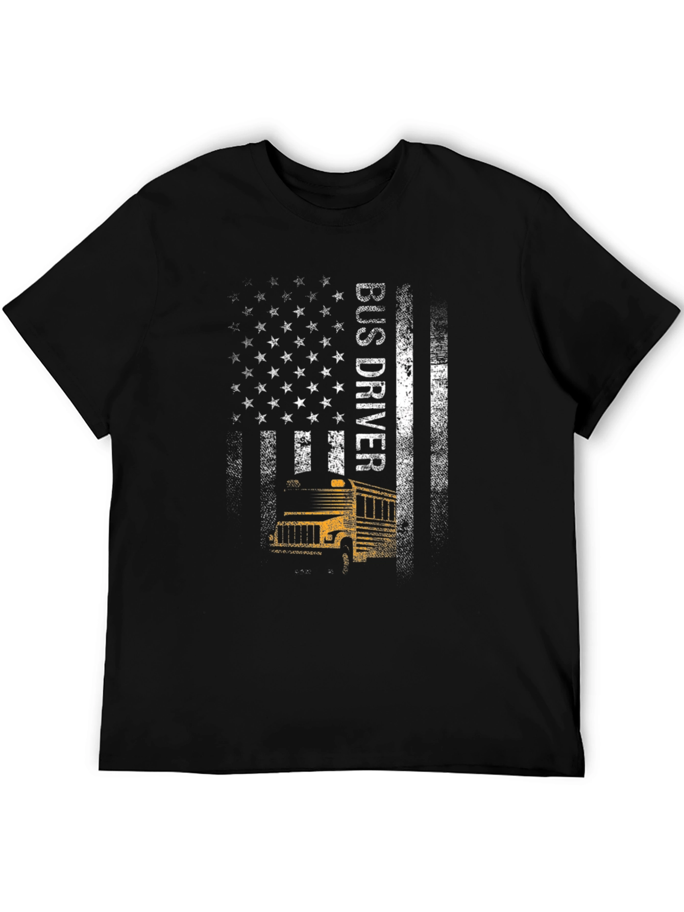 Bus Driver American Flag T-Shirt