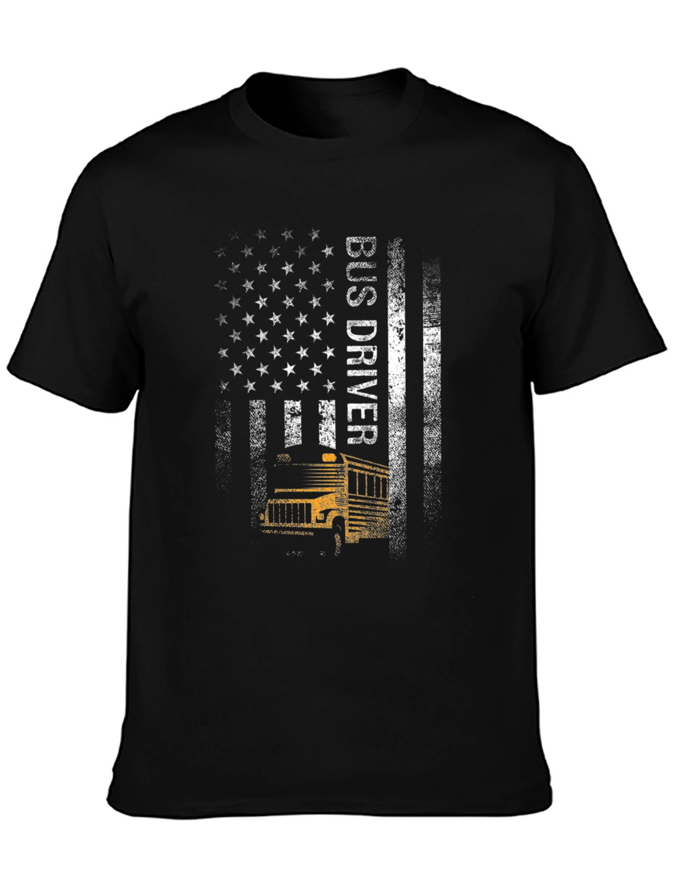 Bus Driver American Flag T-Shirt