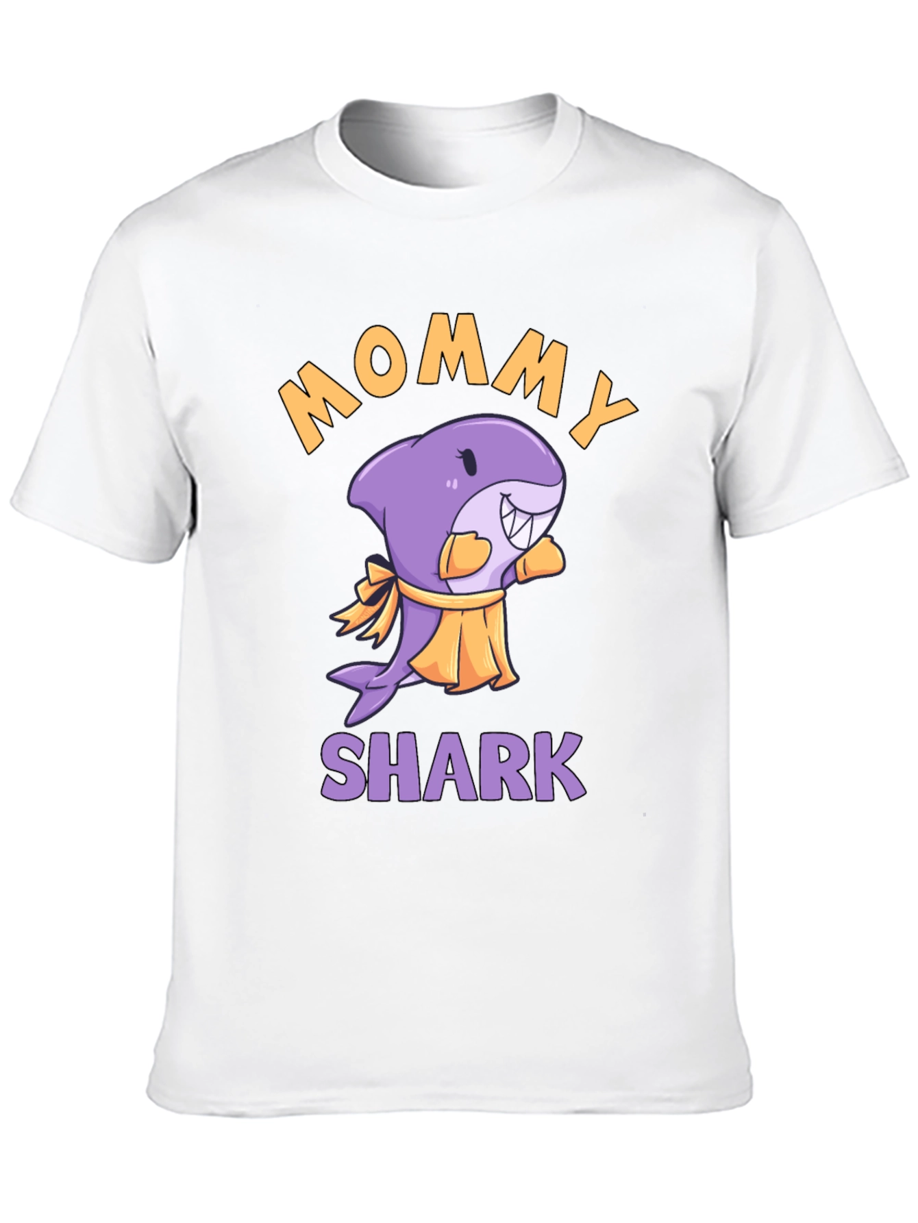 Mommy Shark Graphic T-Shirt - Novelty Cartoon Tee