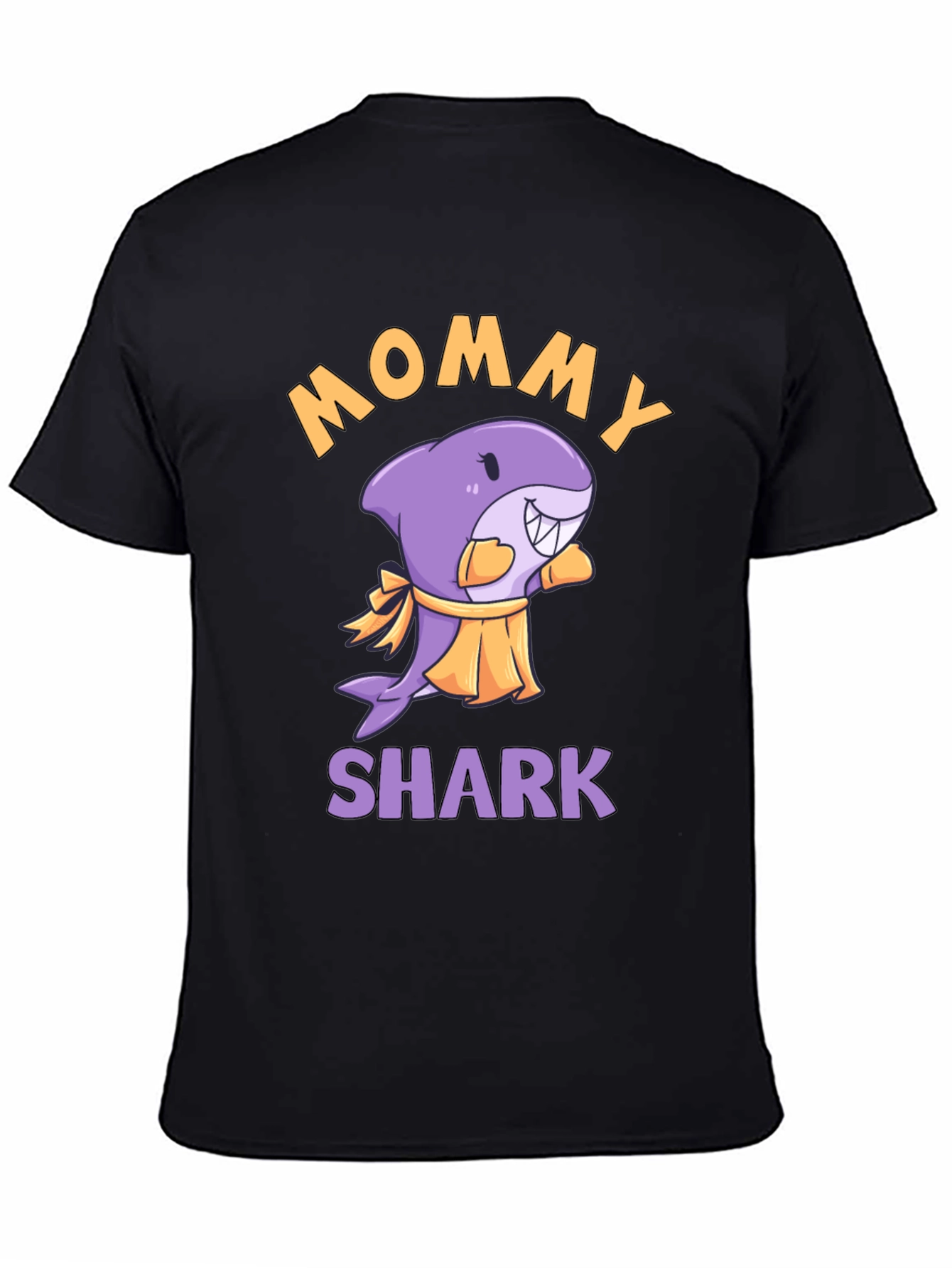 Mommy Shark Graphic T-Shirt - Novelty Cartoon Tee