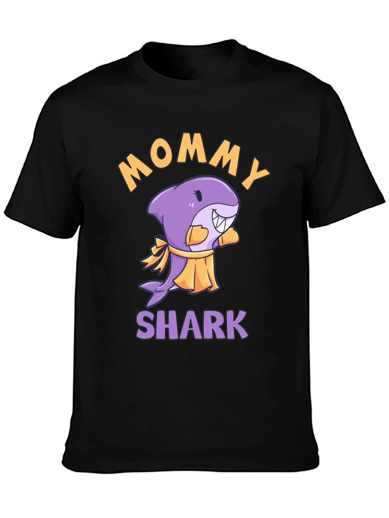 Mommy Shark Graphic T-Shirt - Novelty Cartoon Tee