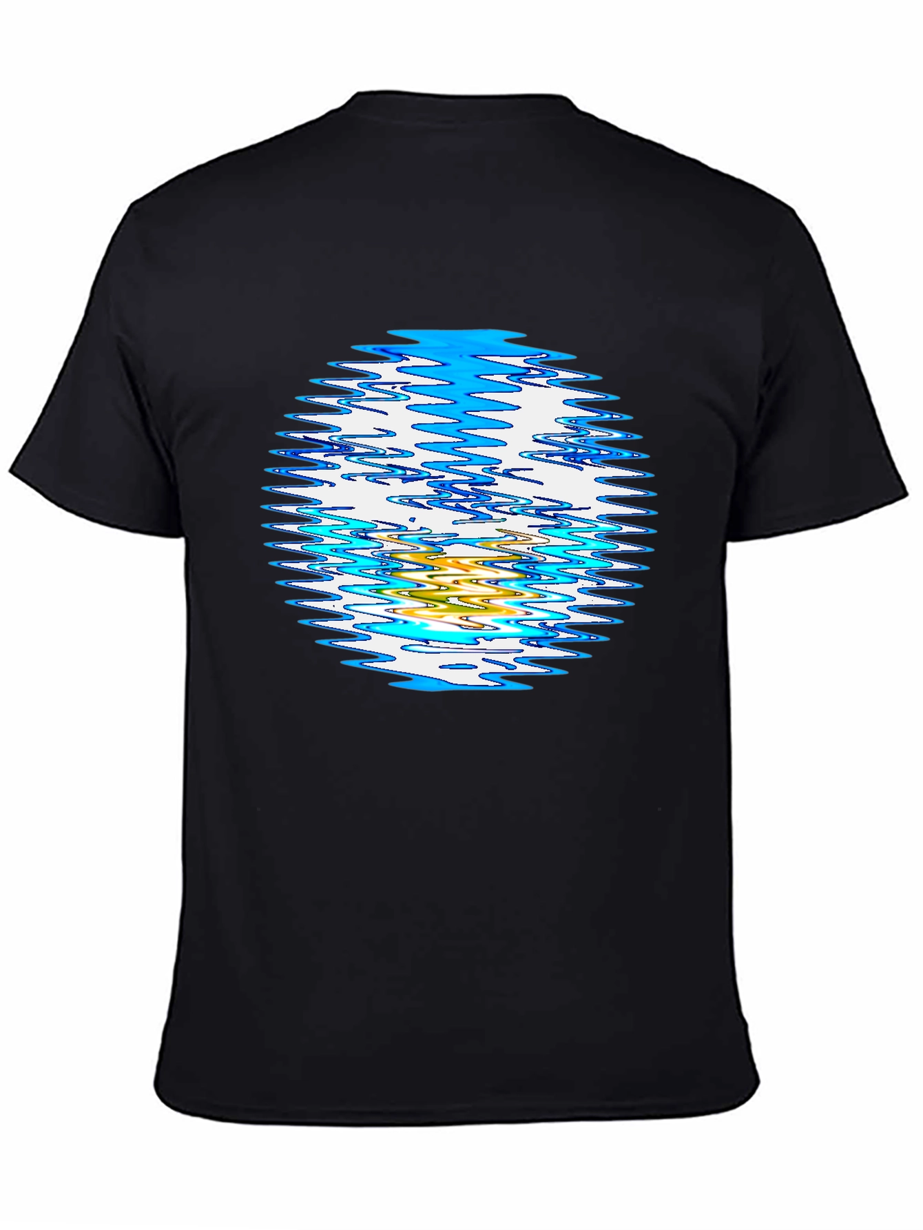 Abstract Circle Graphic Black T-Shirt